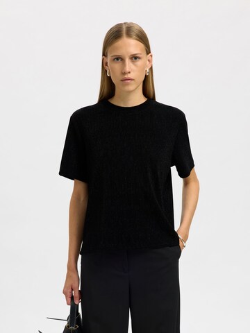 Maglietta di SELECTED in nero: frontale