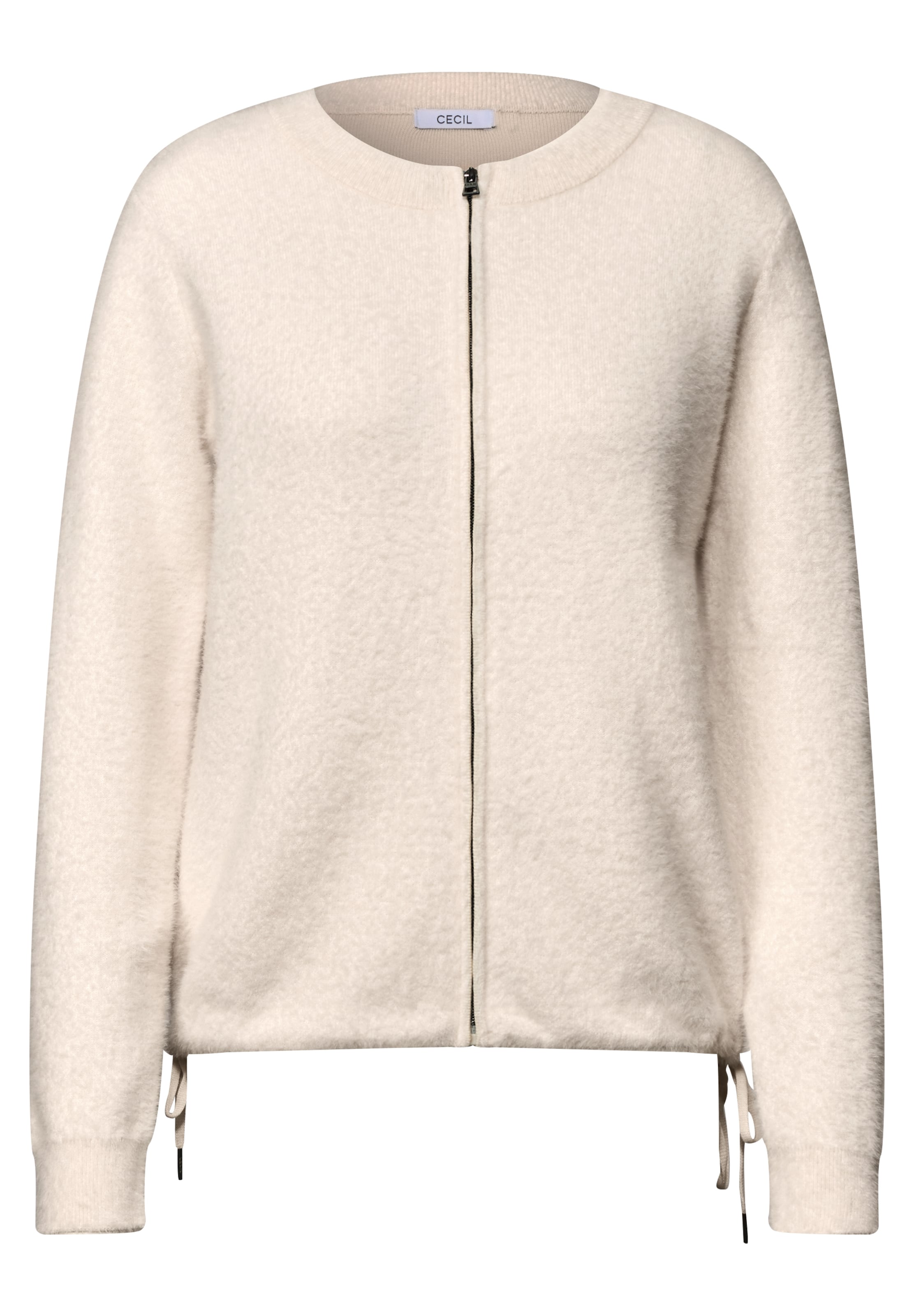 CECIL Federgarn Cardigan mit Rundhals in L in beigemeliert, Produktansicht