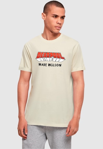 T-Shirt 'Deadpool - Aka Wade Wilson' ABSOLUTE CULT en beige : devant