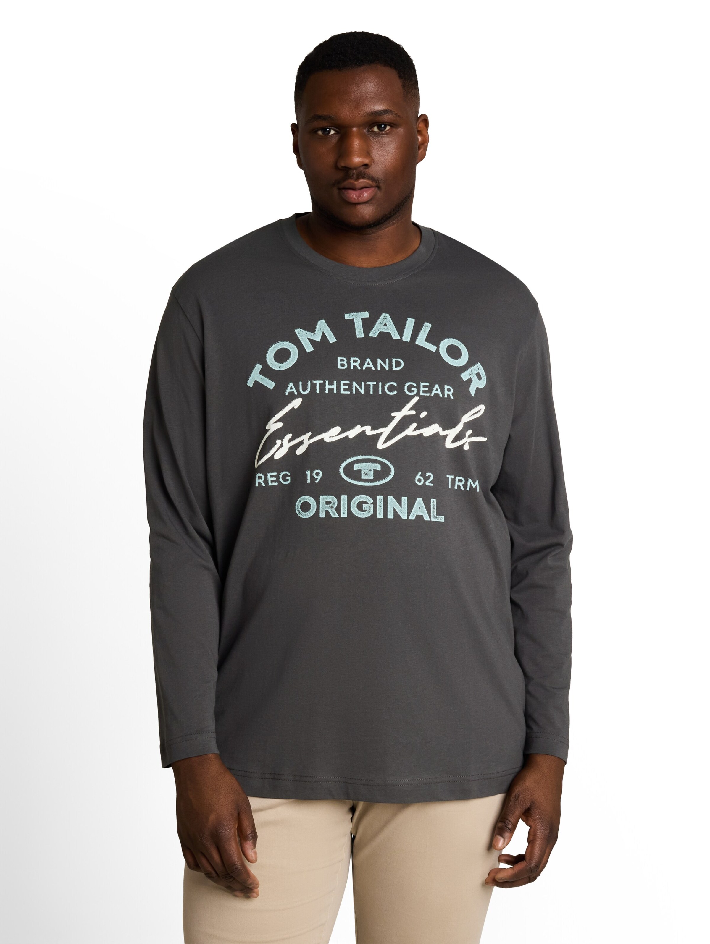 TOM TAILOR Men + Shirt in Grau: Vorderseite