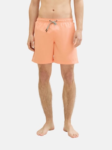 Shorts de bain TOM TAILOR DENIM en orange : devant