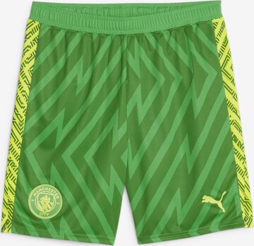 PUMA Regular Workout Pants 'Manchester City Torwart' in Green: front