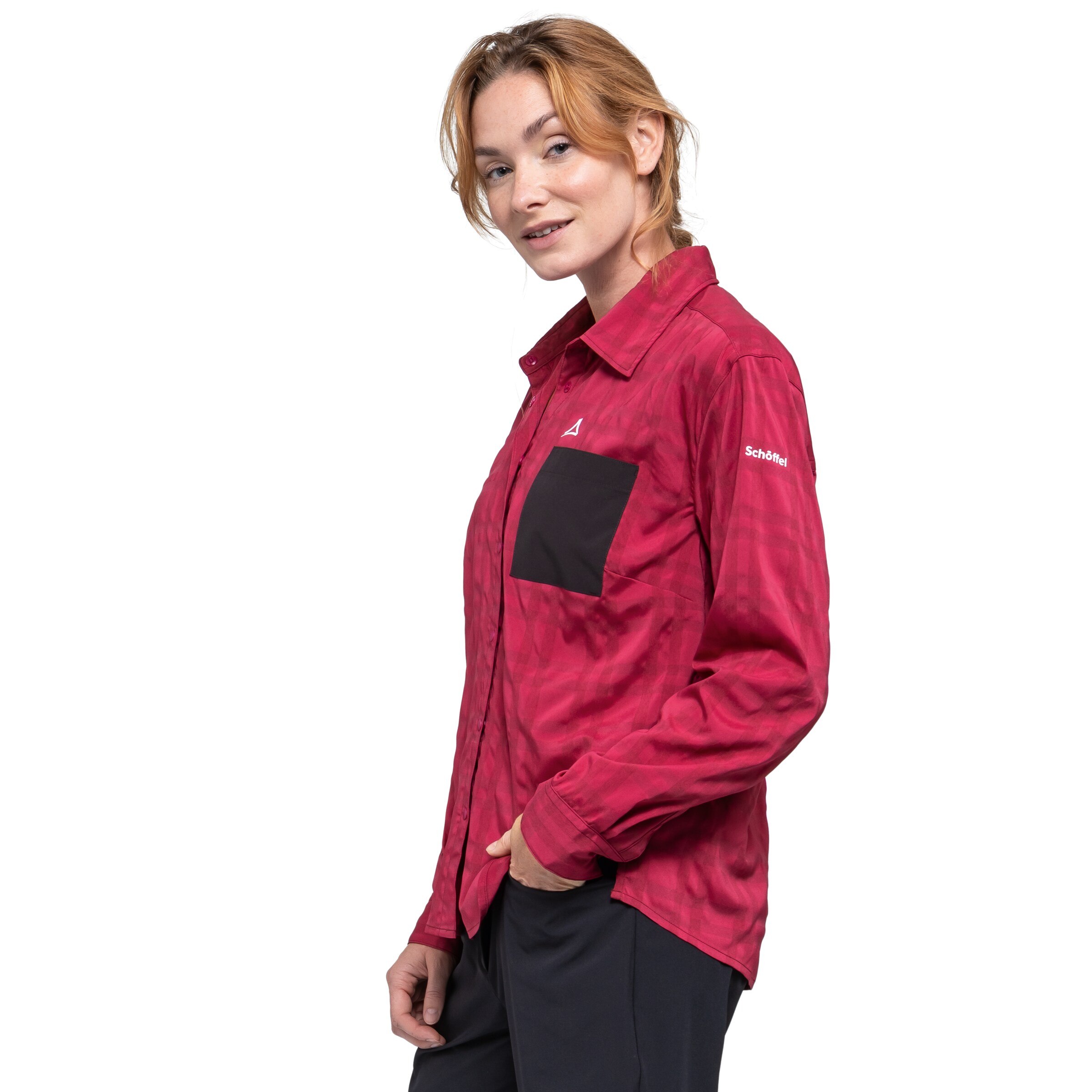 Schöffel Athletic Button Up Shirt in Red