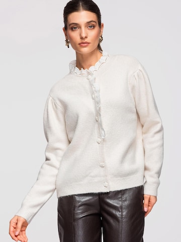Ombre Knit Cardigan in Beige