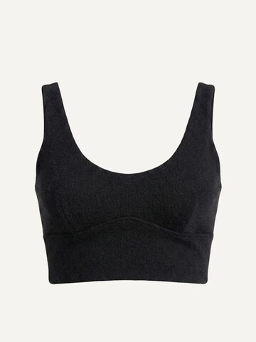 Bustier Soutien-gorge de sport ZUBEK en noir : devant