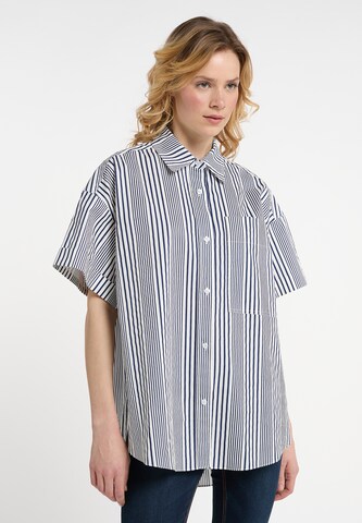 DreiMaster Maritim Blouse in Blauw: voorkant