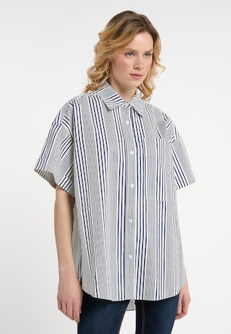 DreiMaster Maritim Blouse in Blauw: voorkant