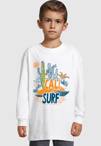 Merchcode Shirt 'Cali Surf' in Wit: voorkant