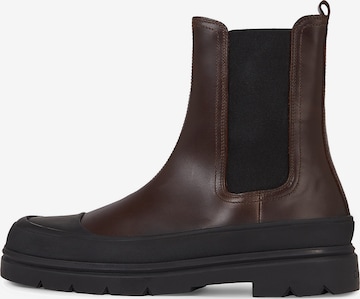 Calvin Klein Chelsea boots in Bruin: voorkant