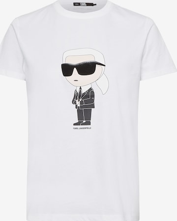 Karl Lagerfeld - Camisa 'Ikonik 2.0' em branco: frente