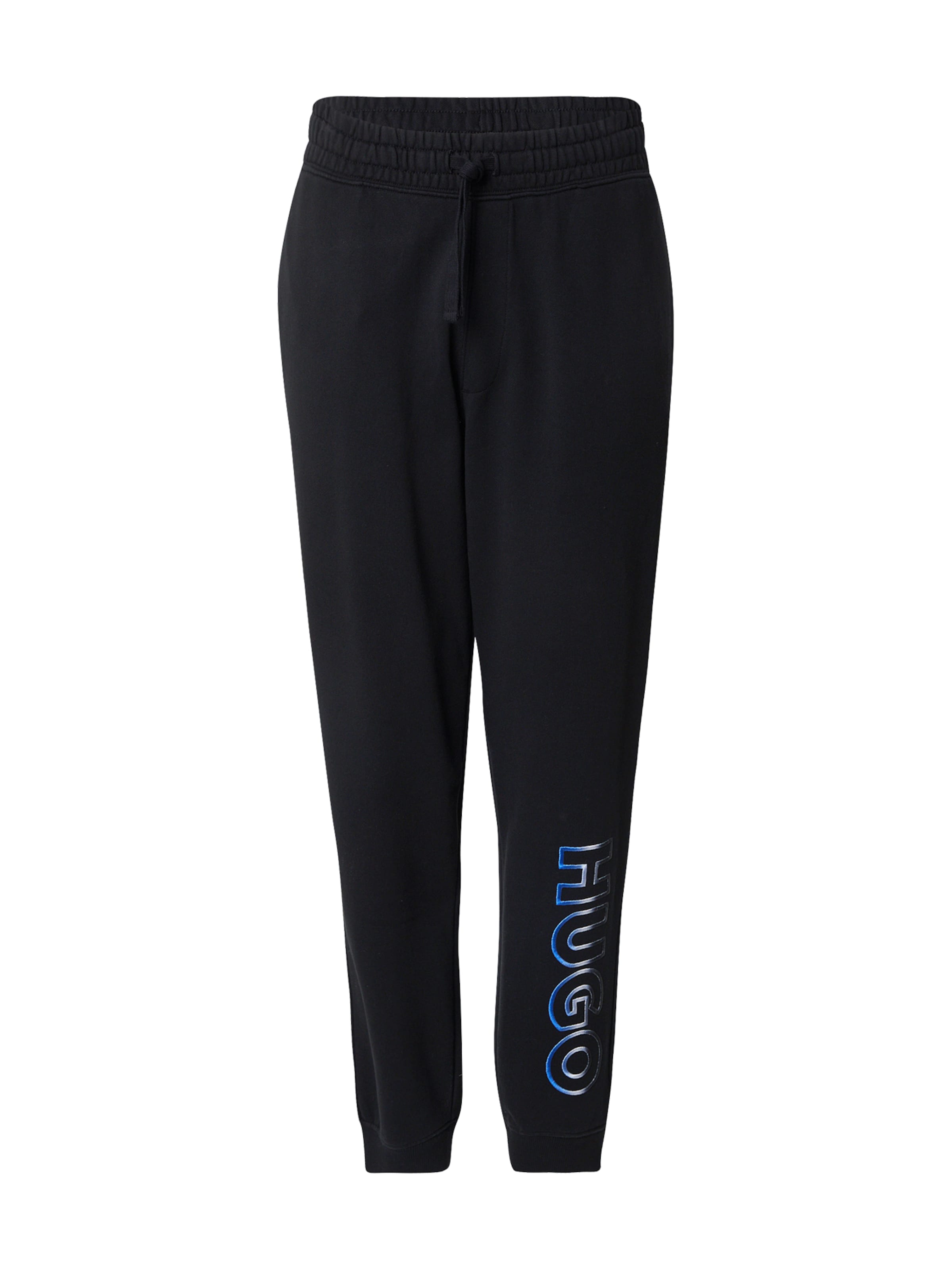 Effilé Pantalon 'Nogtro' HUGO en noir : devant