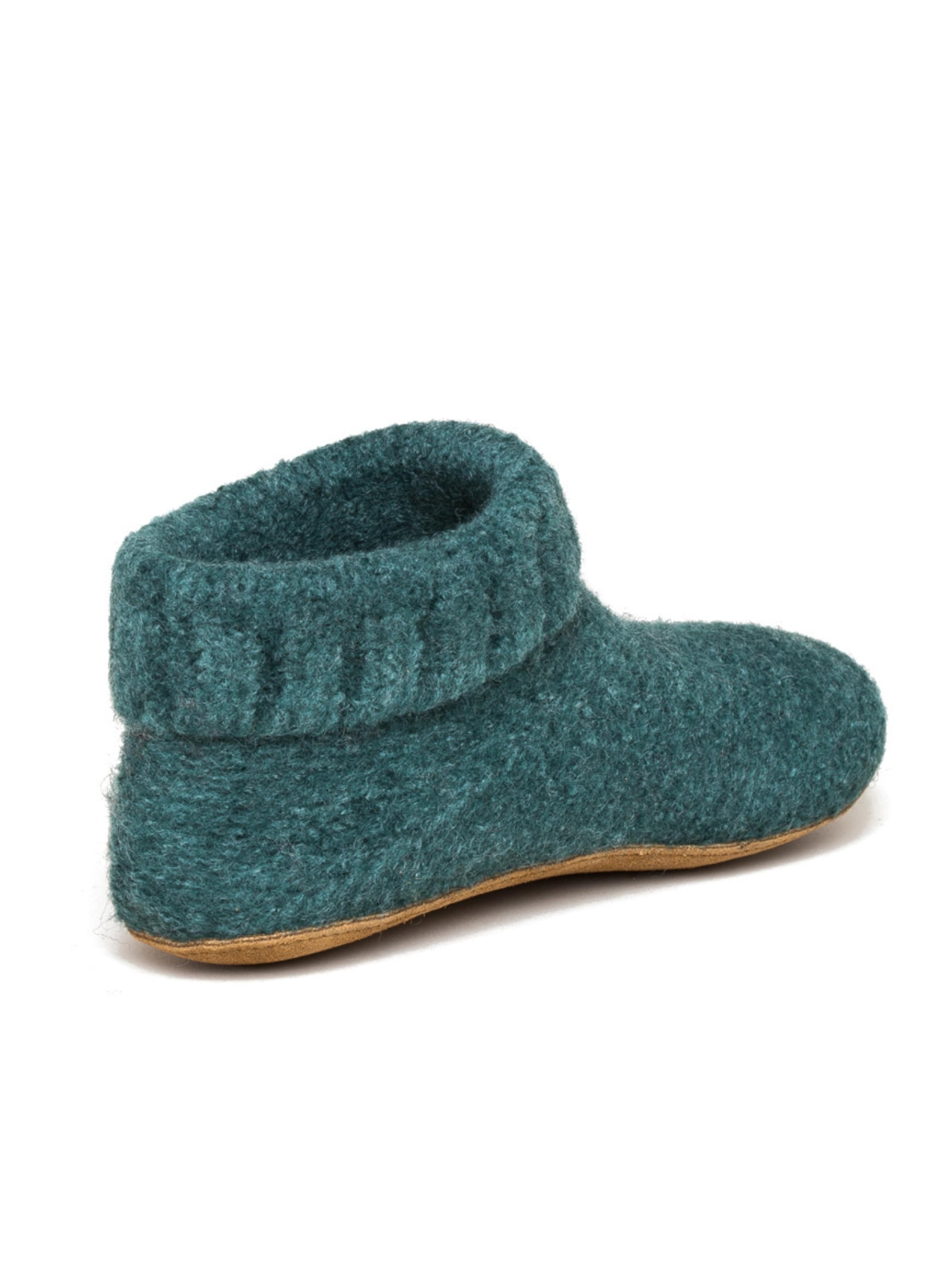 Gottstein Hausschuh 'Hüttenschuhe Knit Boot'‌‌‌‌‌‌‌ in Grün