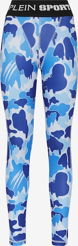 Plein Sport Skinny Leggings in Blau: Vorderseite