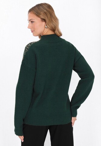 Pull-over faina en vert