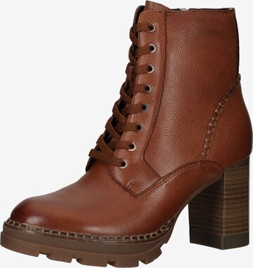 TAMARIS Lace-Up Ankle Boots in Brown: front