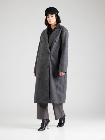 Palton de primăvară-toamnă de la TOPSHOP pe gri: față