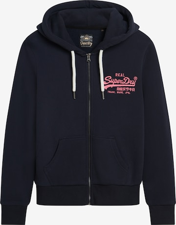 Superdry Sweat jacket in Blue: front