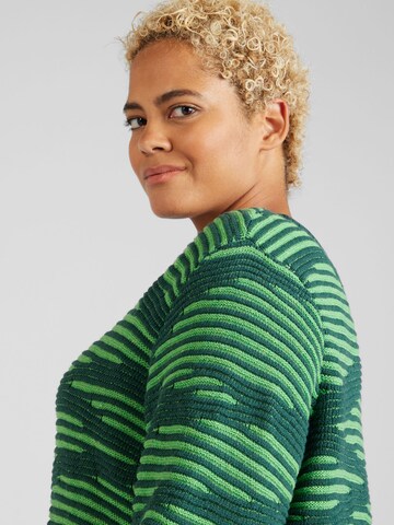 ONLY Carmakoma Sweater 'Emma' in Green