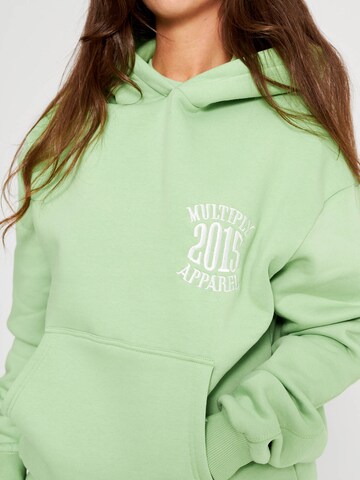Multiply Apparel Sweatshirt 'Twentyfifteen' in Green