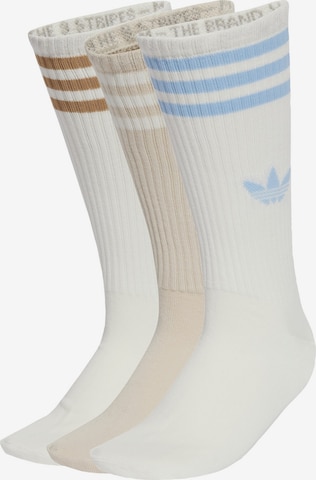 ADIDAS ORIGINALS Socken '3-Stripes High Crew 3 Pairs' in Beige: Vorderseite