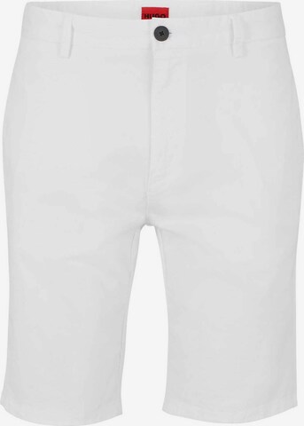 Coupe slim Pantalon chino 'David' HUGO en blanc : devant