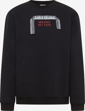 Carlo Colucci Sweatshirt 'Erba' in Schwarz: Vorderseite