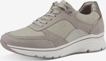 Baskets basses TAMARIS en beige : devant