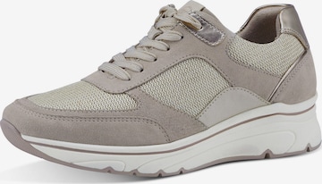 Baskets basses TAMARIS en beige : devant