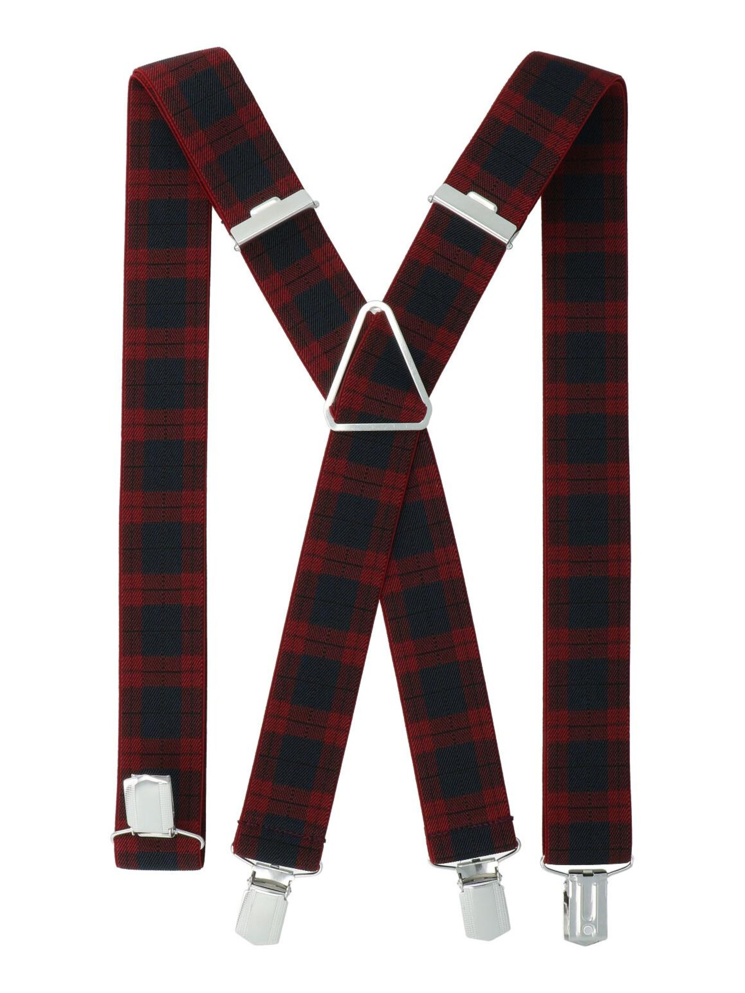 WILLEN Suspenders 'Karo' in Red: front