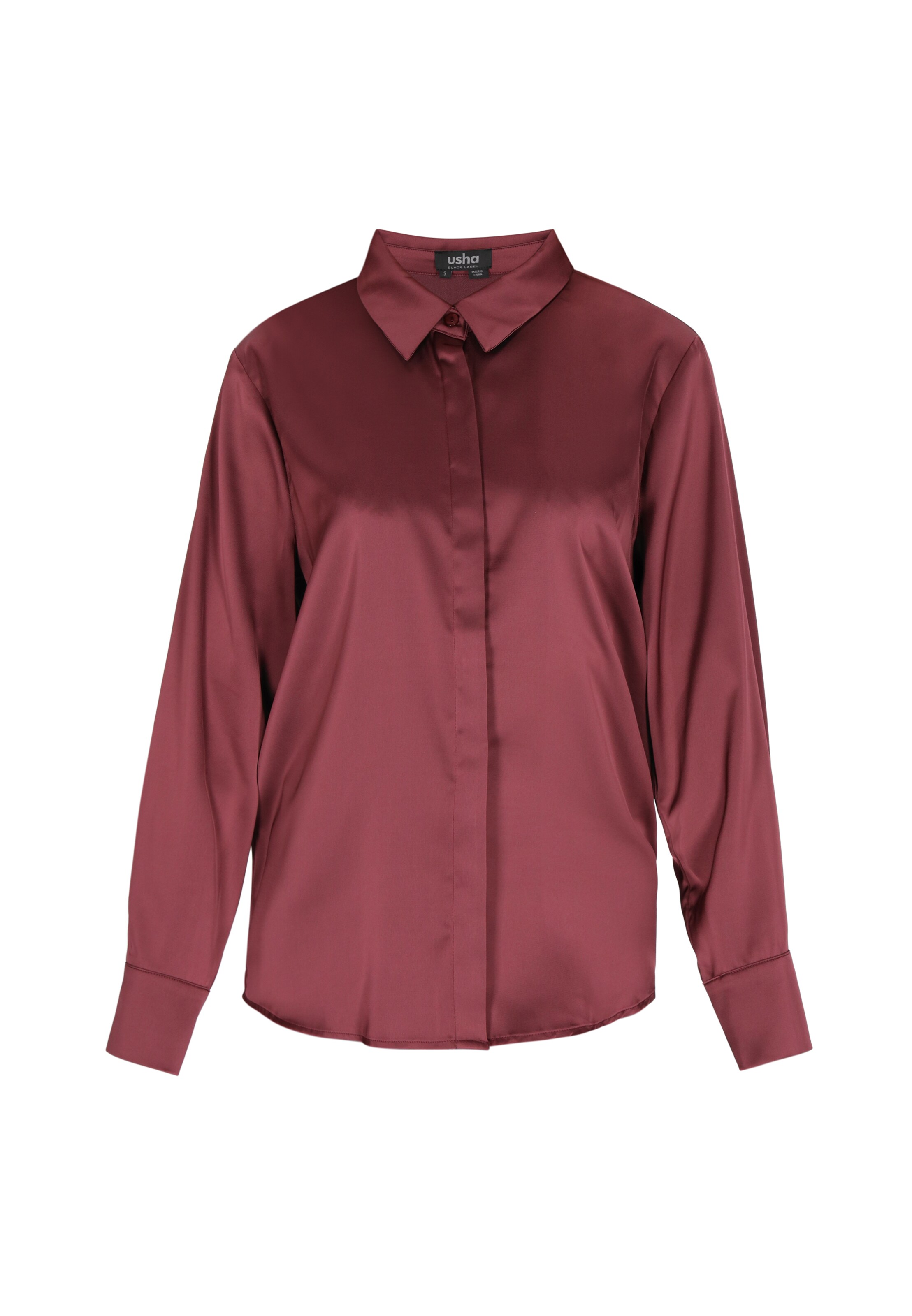 usha BLACK LABEL Shirt in de kleur Bourgogne, Productweergave