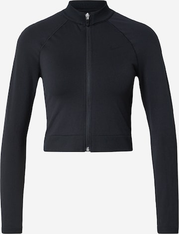 NIKE Спортивная кофта в Черный: спереди