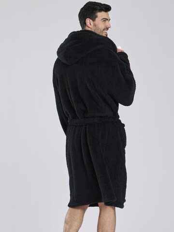 Loungeable Long Bathrobe in Black