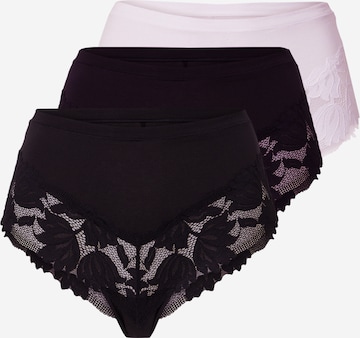 Slip 'Flora' Lindex en noir : devant