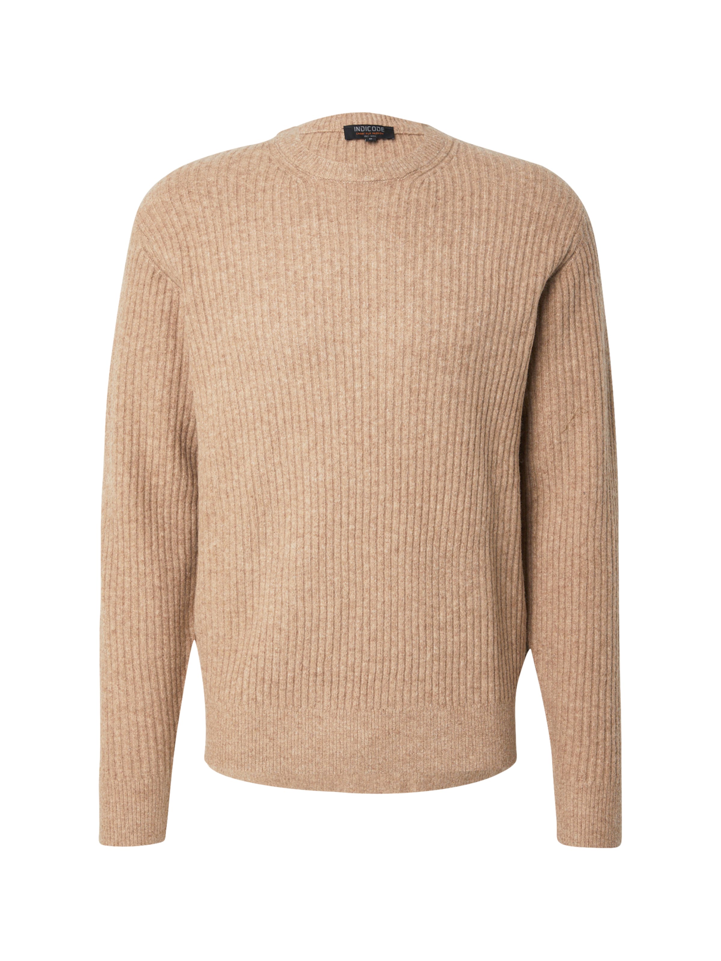 INDICODE JEANS Pullover 'Bertram' in Beige: Vorderseite