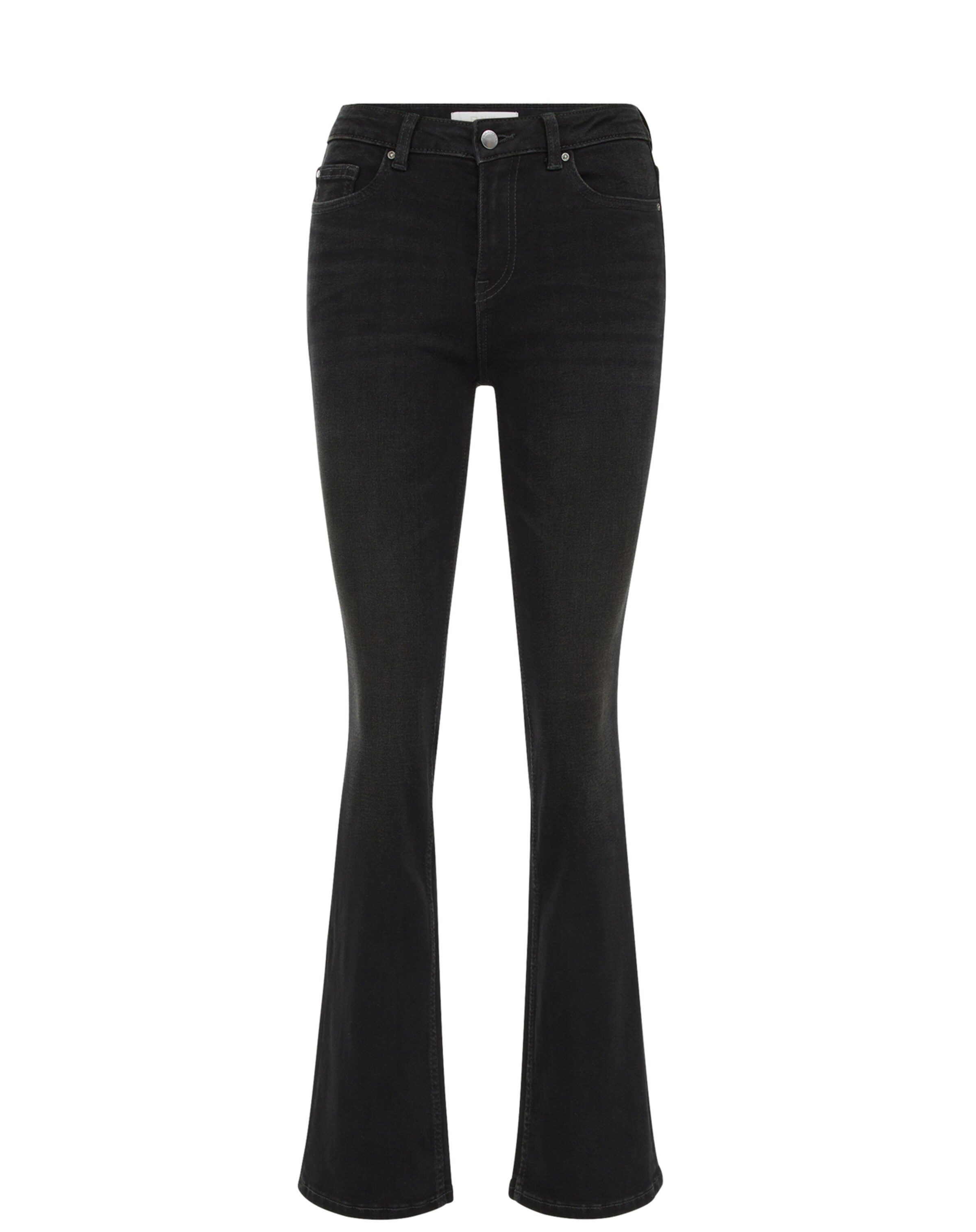 WE Fashion Буткат Джинсы в Черный: спереди
