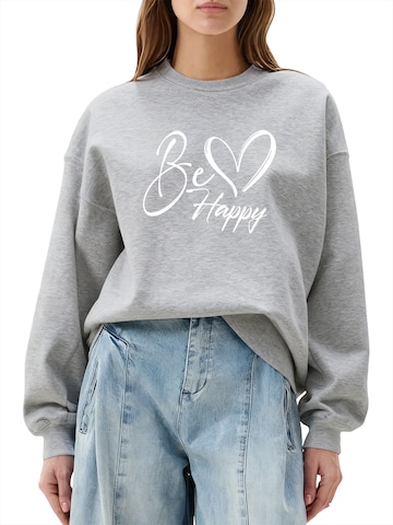 Felpa 'Women's Crew Neck Sweatshirt with Print, Loose Long Sleeve Fleece Pullover' di GORHEY in grigio: frontale