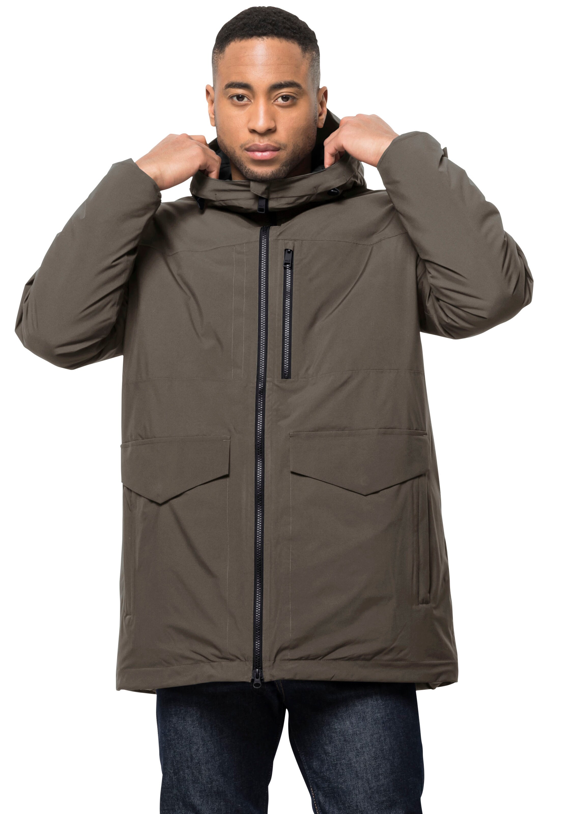 JACK WOLFSKIN Outdoor jacket in Brown: front