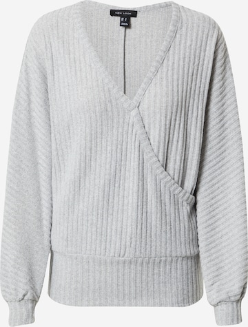 Pull-over NEW LOOK en gris : devant