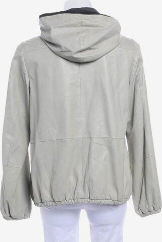 Brunello Cucinelli Lederjacke / Ledermantel S in Grau