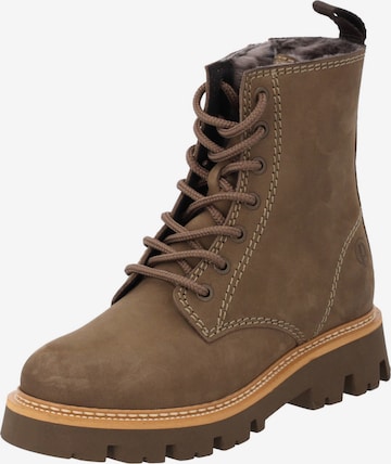 Palado Schnürstiefel 'Phessis' in Grün: Vorderseite