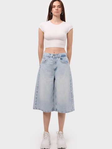 IT'S BASIC Regular Jeans 'BERMUDA DENIM SHORT' in Blauw