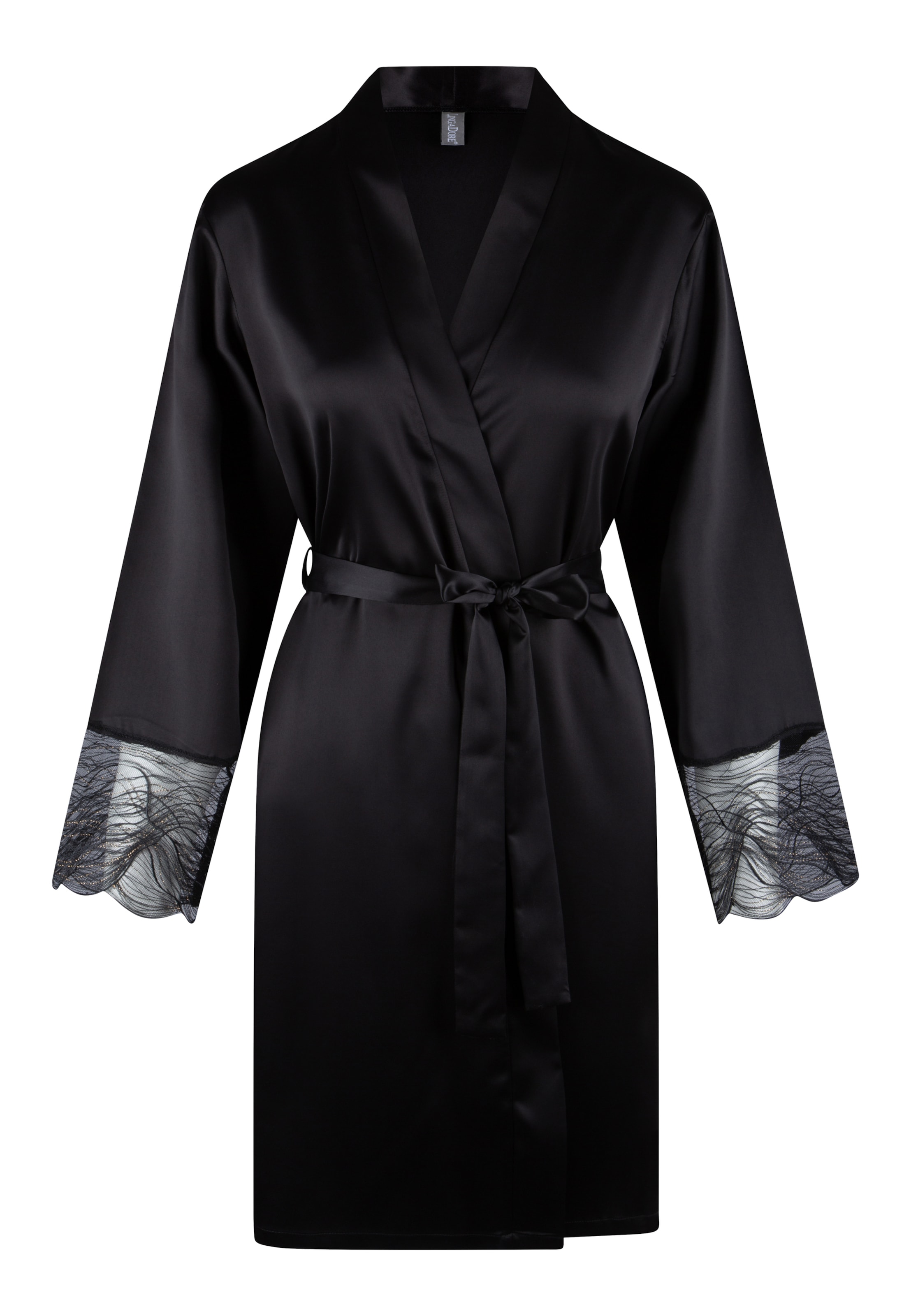 LingaDore - Bata para casa en negro: frente