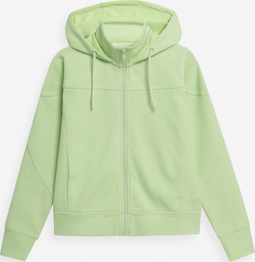 4F Athletic Zip-Up Hoodie 'BLD012' in Green: front