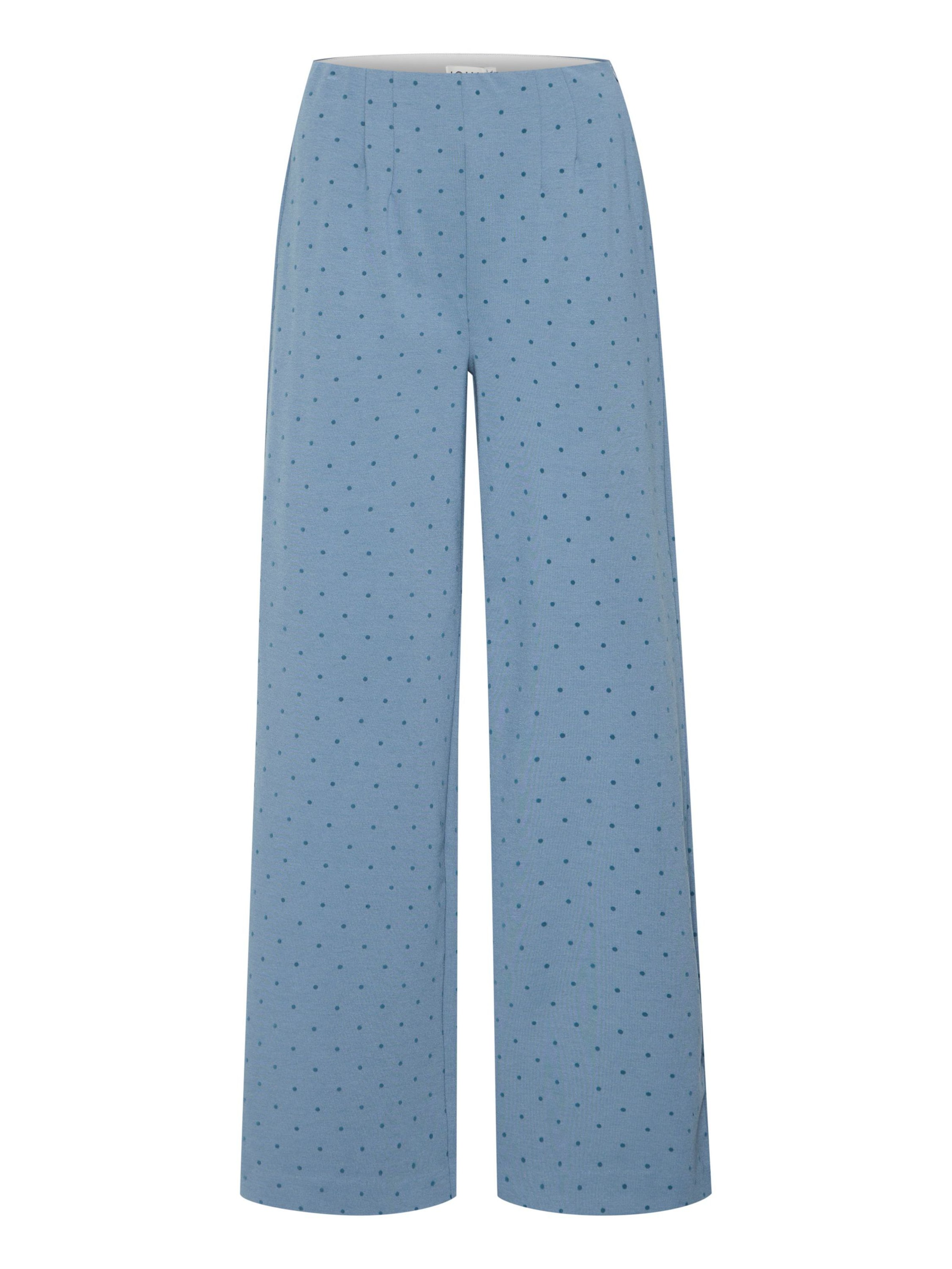 ICHI Wide leg Broek 'IHKate' in Blauw: voorkant