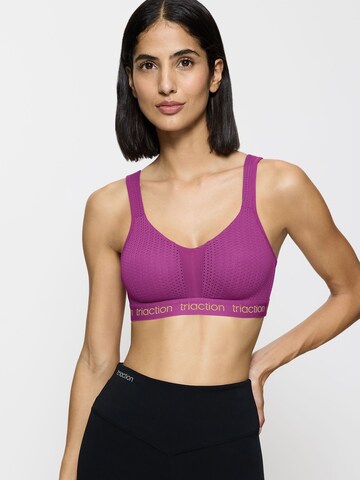 TRIUMPH Bustier Sport-BH ' Triaction Energy Lite ' in Pink: Vorderseite