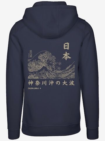 F4NT4STIC Sweatshirt  'Kanagawa Welle Japan' in Blau