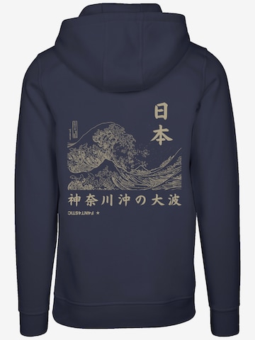 F4NT4STIC Sweatshirt 'Kanagawa Welle Japan' in Blue