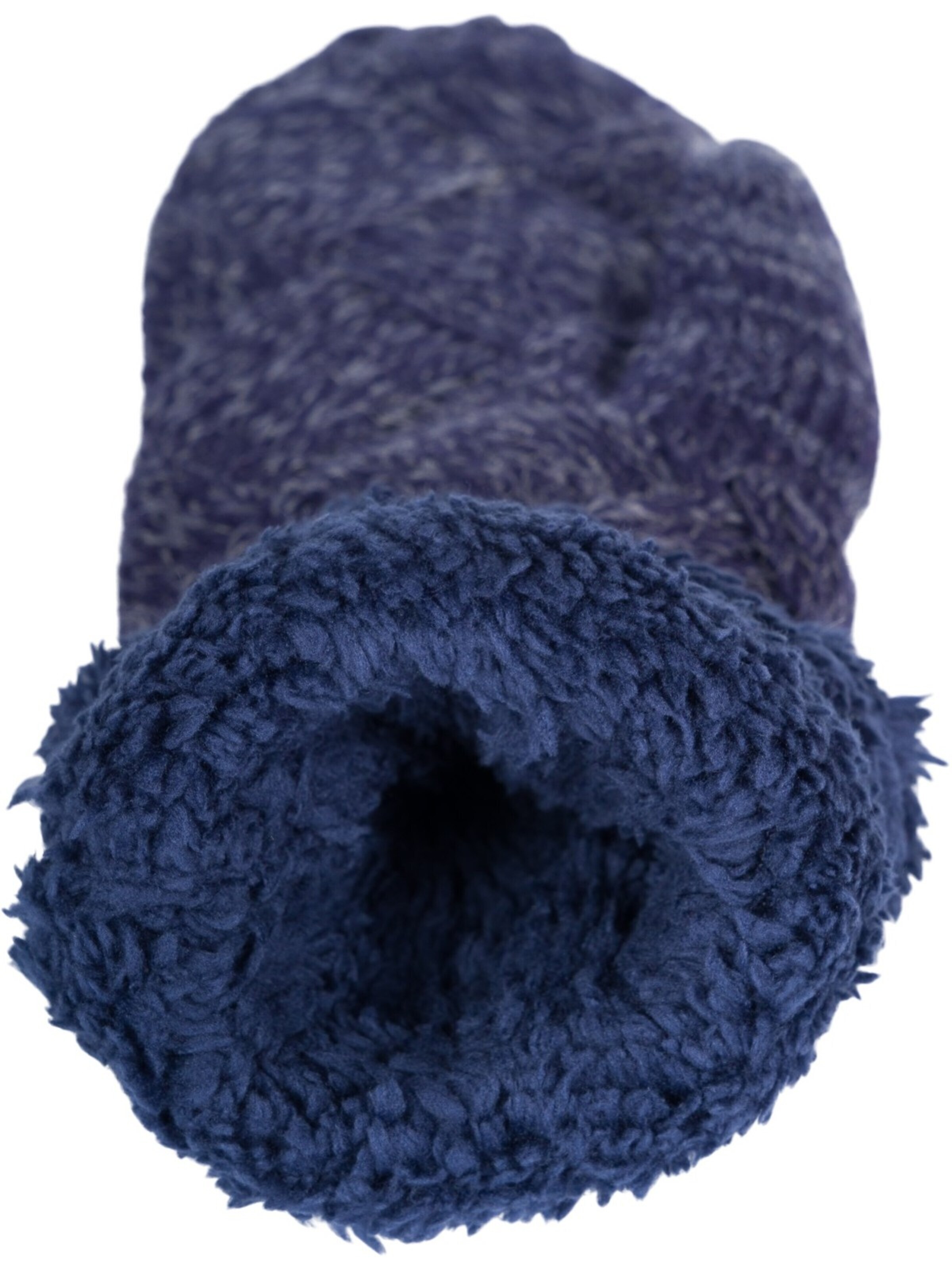 styleBREAKER Fäustlinge 'Strickhandschuhe Fäustlinge mit Rauten Muster und Fleece'‌ in Blau