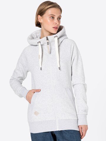 Ragwear Zip-Up Hoodie 'DEMEZA' in Grey: front