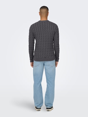 Only & Sons - Jersey 'Kicker' en gris